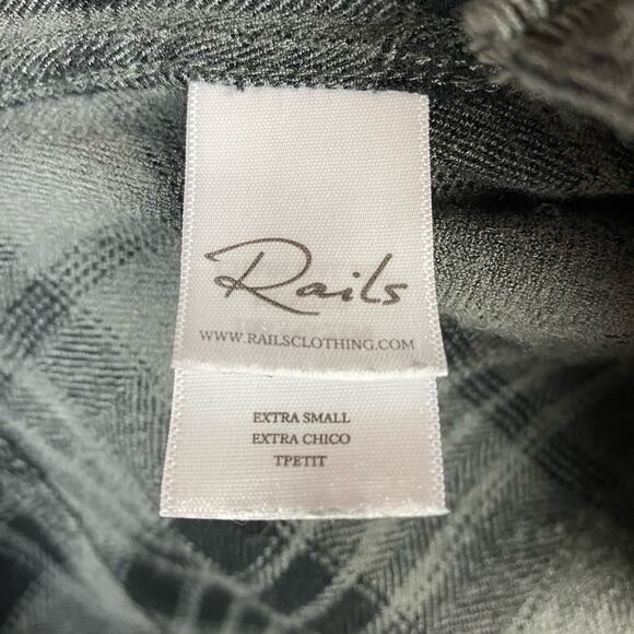 Rails Hunter Button Up Women’s Top Charcoal Jet Size XS - Picture 7 of 12